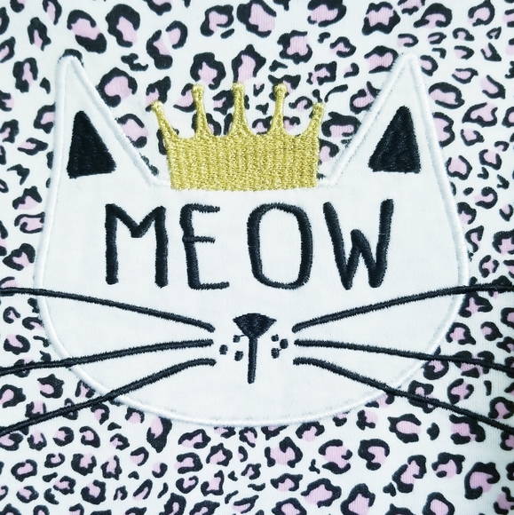 NWT Baby Glam Baby Girl Outfit Cat Print Dress and Vest 2-Piece Set - Picture 6 of 16